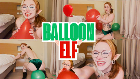 Topless Elf Balloon Popping: Foxx Bites, Bounces and Pops