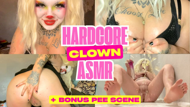 Hardcore Clown ASMR – Peeing, Anal Play, Dildo, Feet