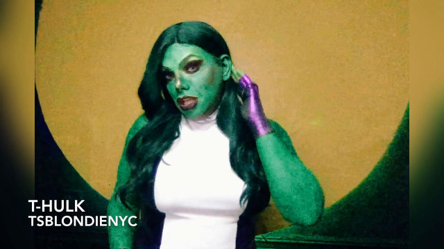 T-Hulk Smash TSBlondieNYC Goes Full Green Goddess Mode