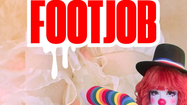 First Time Foot Job for Clowngirl