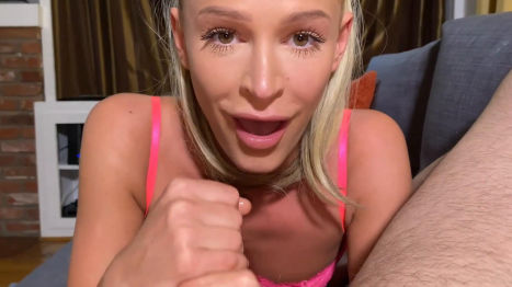 Emma Hix Deep Throats and Chokes on Huge Cock