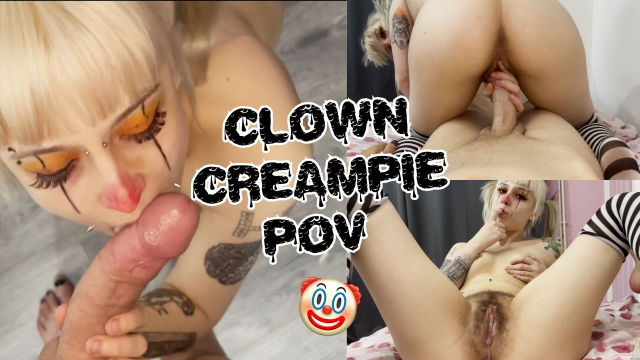 Cute Clowngirl Creampied POV