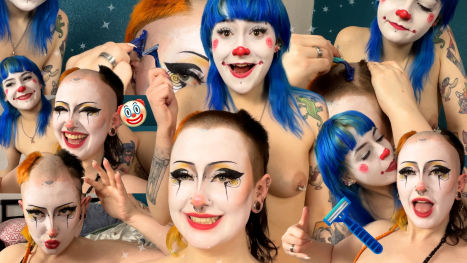 Clown Loses a Dare: Head Shave Reverse Mullet Punishment