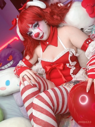 Clown Girlfriend in Red Panties