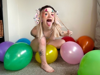 Balloon Bunny Part 1: Foxx Shows Feet & Rides Balloons